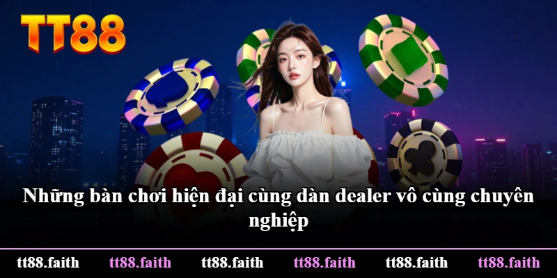 Những bàn chơi hiện đại cùng dàn dealer vô cùng chuyên nghiệp Những bàn chơi hiện đại cùng dàn dealer vô cùng chuyên nghiệp